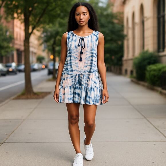 Sundance Large Tie Dye Whisper Sleeveless‎ Dress - Picture 1 of 12